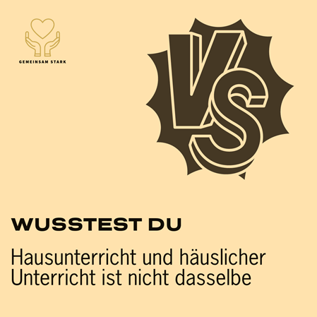 Hausunterricht vs. Häuslicher Unterricht